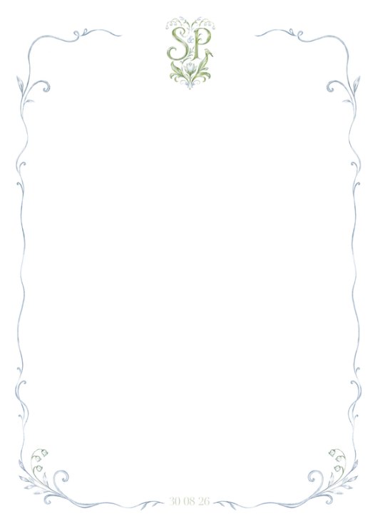Diseño completo del marco creado para la postal de S&P